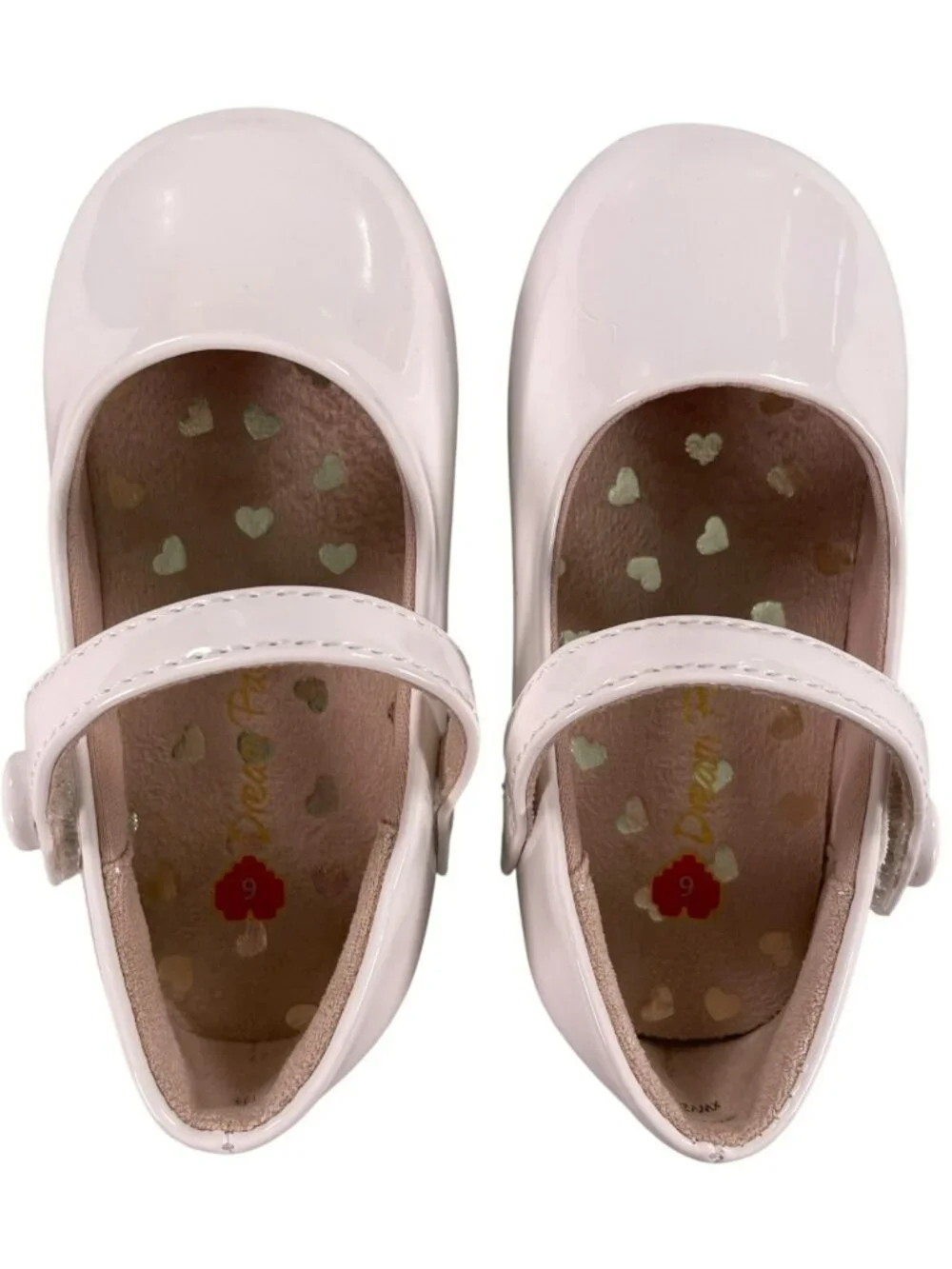 Dream Paris Girls White Patent Mary Jane Shoe strap & Gift Bag Size US 6T NEW